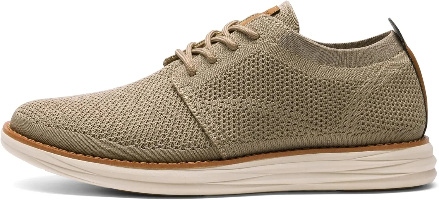 Bruno Marc Men's KnitFlex Breeze Mesh Sneakers Oxfords Lace-Up Lightweight Casual Walking Shoes