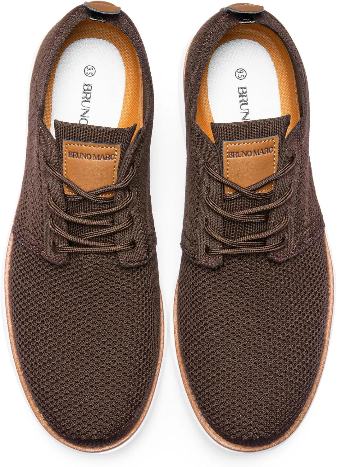 Bruno Marc Men's KnitFlex Breeze Mesh Sneakers Oxfords Lace-Up Lightweight Casual Walking Shoes