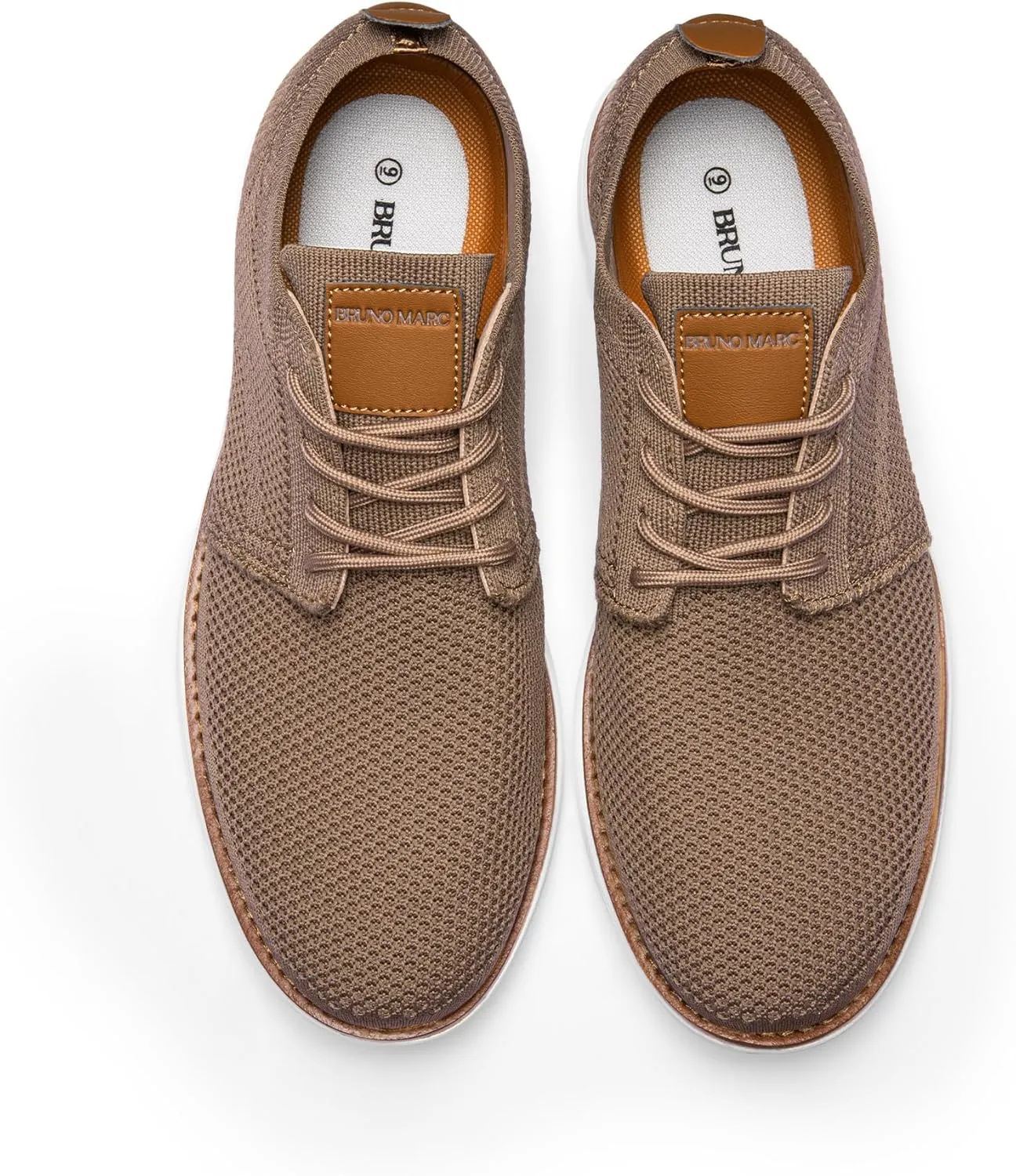 Bruno Marc Men's KnitFlex Breeze Mesh Sneakers Oxfords Lace-Up Lightweight Casual Walking Shoes