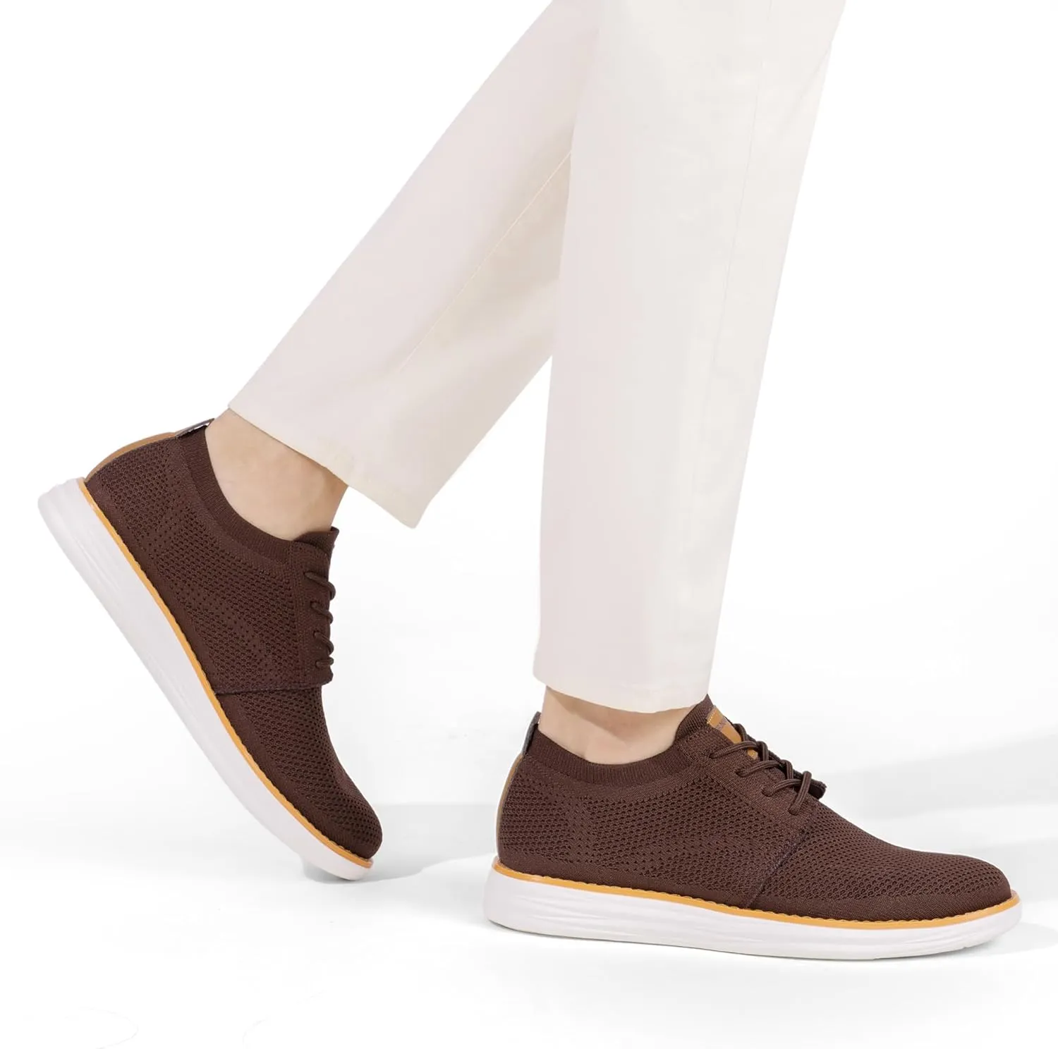 Bruno Marc Men's KnitFlex Breeze Mesh Sneakers Oxfords Lace-Up Lightweight Casual Walking Shoes