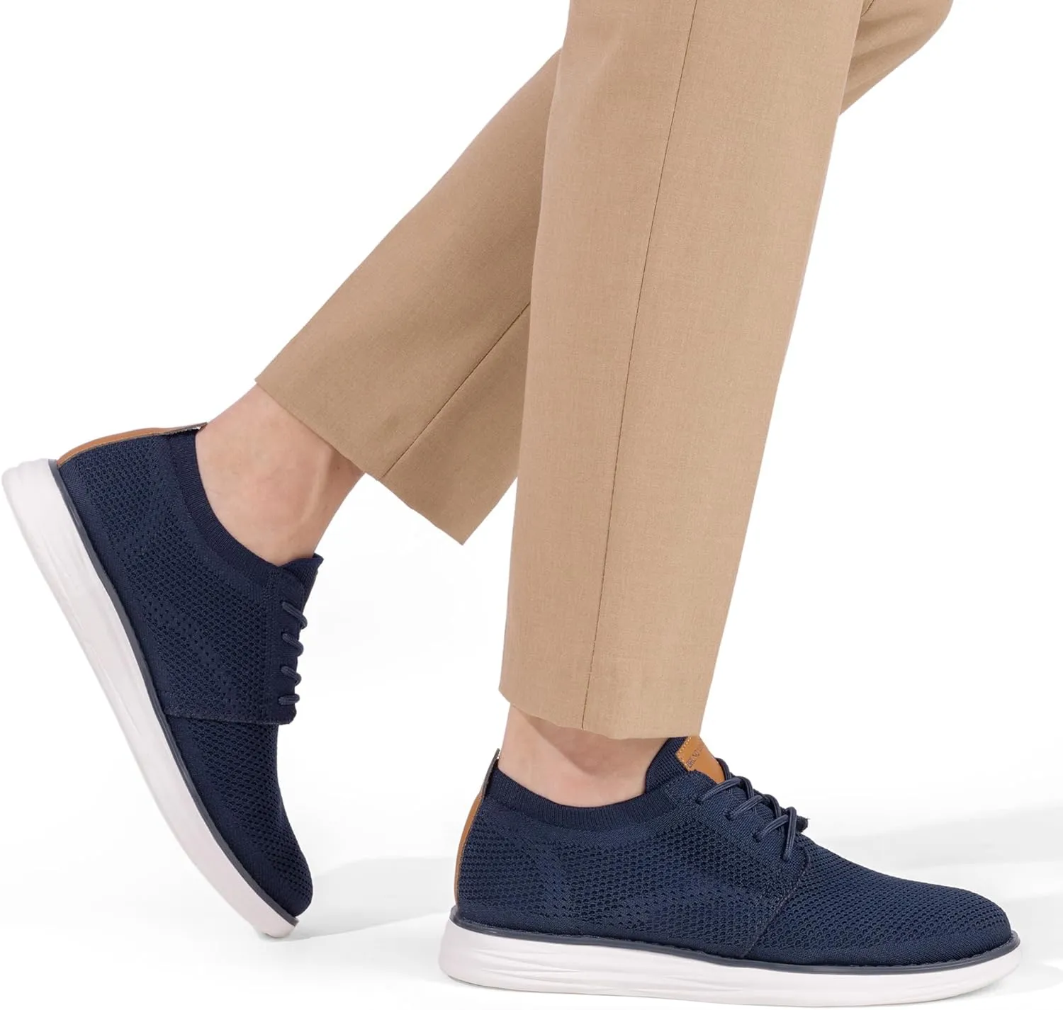Bruno Marc Men's KnitFlex Breeze Mesh Sneakers Oxfords Lace-Up Lightweight Casual Walking Shoes