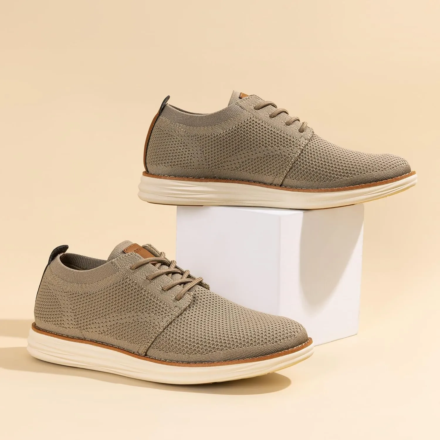 Bruno Marc Men's KnitFlex Breeze Mesh Sneakers Oxfords Lace-Up Lightweight Casual Walking Shoes