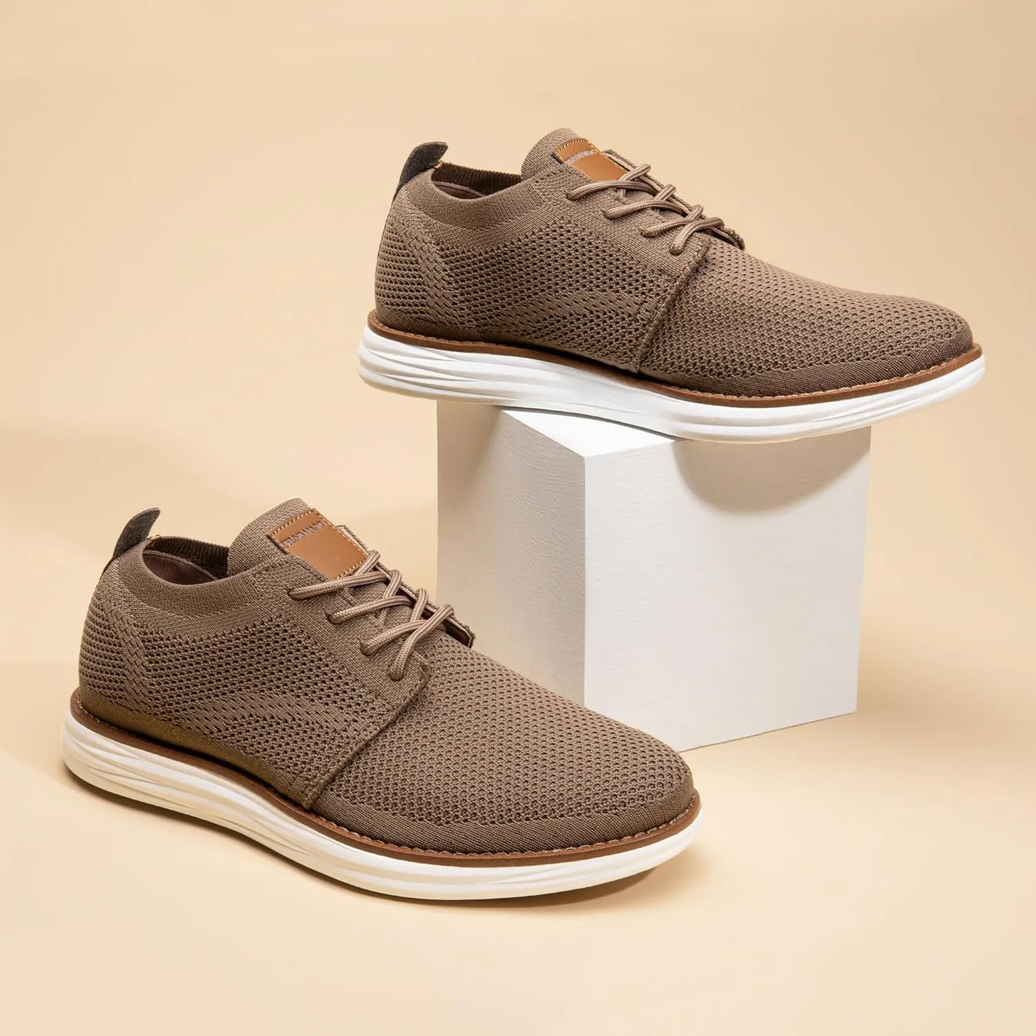 Bruno Marc Men's KnitFlex Breeze Mesh Sneakers Oxfords Lace-Up Lightweight Casual Walking Shoes