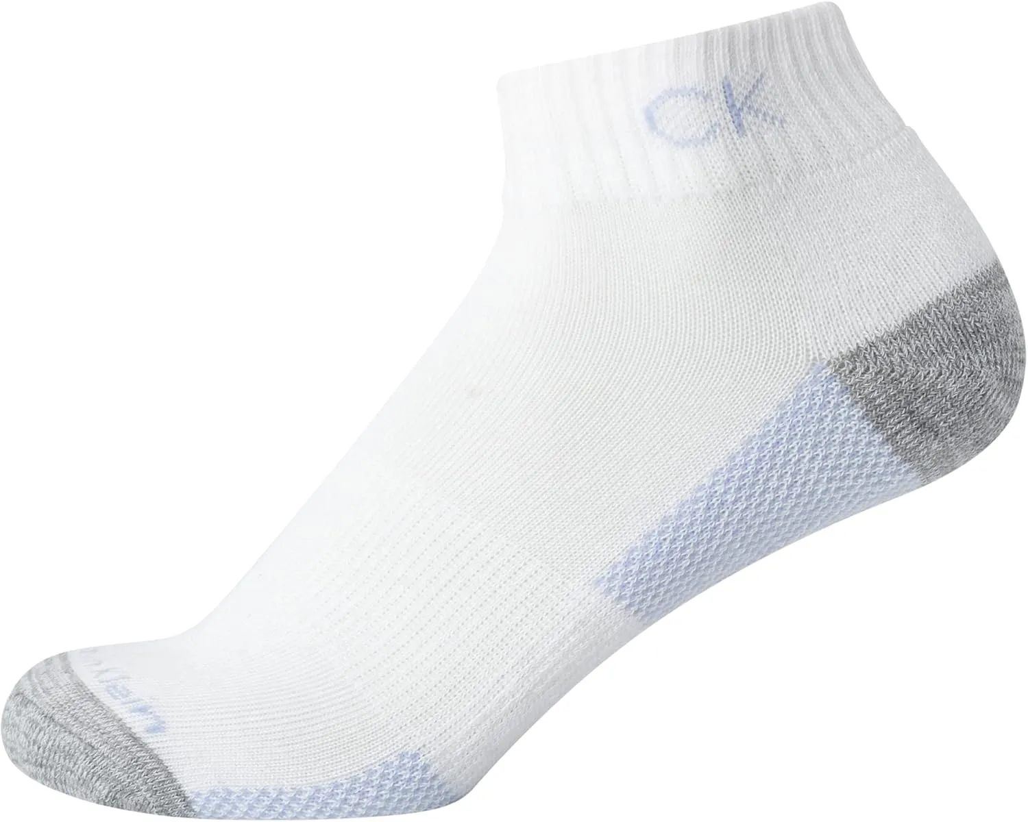 Calvin Klein Womens Quarter Socks - 6 Pack Athletic Performance Cushioned Running Workout Ankle Socks for Women (Sizes: 4-10)