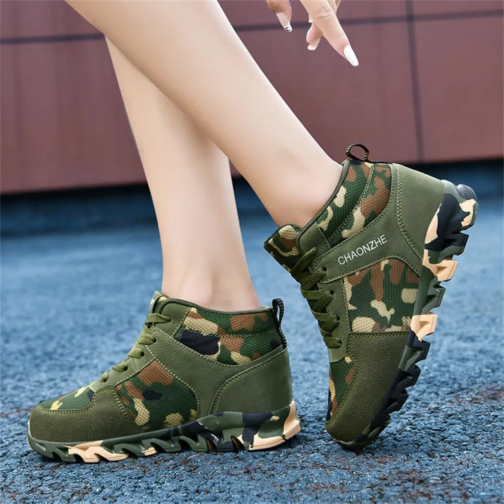 Camouflage Elevator Shoes for Women Female Running Footwear Casual Shoe Sport Woman Camo Leisure Outdoor Hiking Sneakers