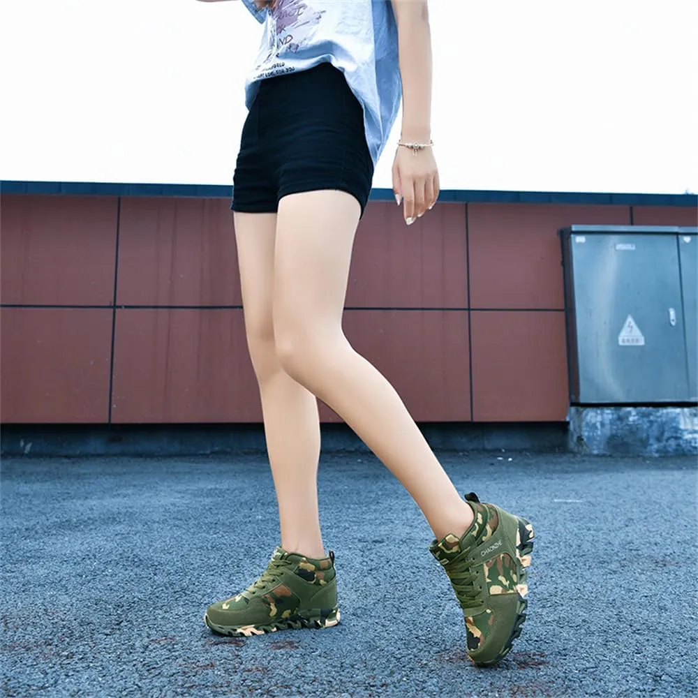 Camouflage Elevator Shoes for Women Female Running Footwear Casual Shoe Sport Woman Camo Leisure Outdoor Hiking Sneakers