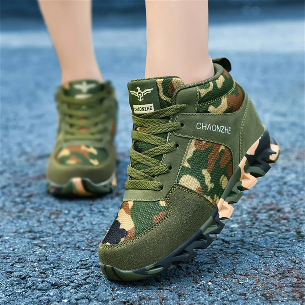 Camouflage Elevator Shoes for Women Female Running Footwear Casual Shoe Sport Woman Camo Leisure Outdoor Hiking Sneakers