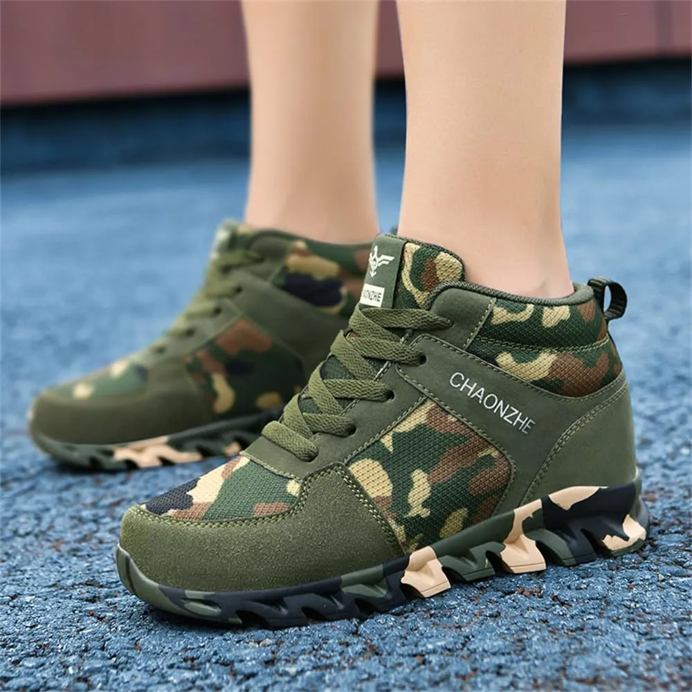 Camouflage Elevator Shoes for Women Female Running Footwear Casual Shoe Sport Woman Camo Leisure Outdoor Hiking Sneakers