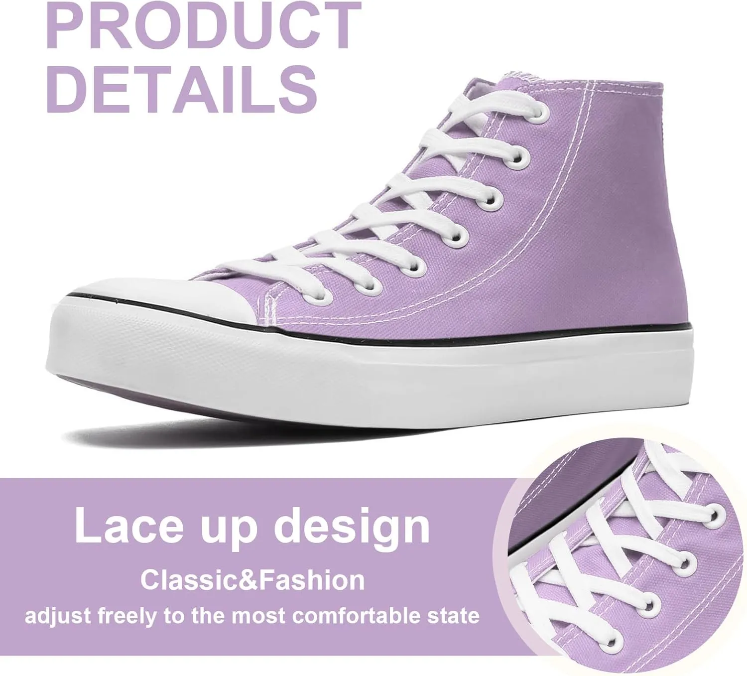 Canvas High Top Sneakers for Women Men Classic Lace Up Canvas Shoes Womens Mens Fashion High Top Sneakers Casual Tennis Walking Shoes