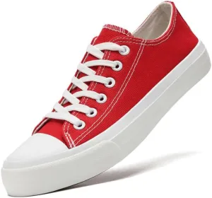 Canvas Shoes for Women Men Low Top Lace Up Sneakers Canvas Fashion Sneakers Classic Casual Walking Shoes Comfortable Breathable
