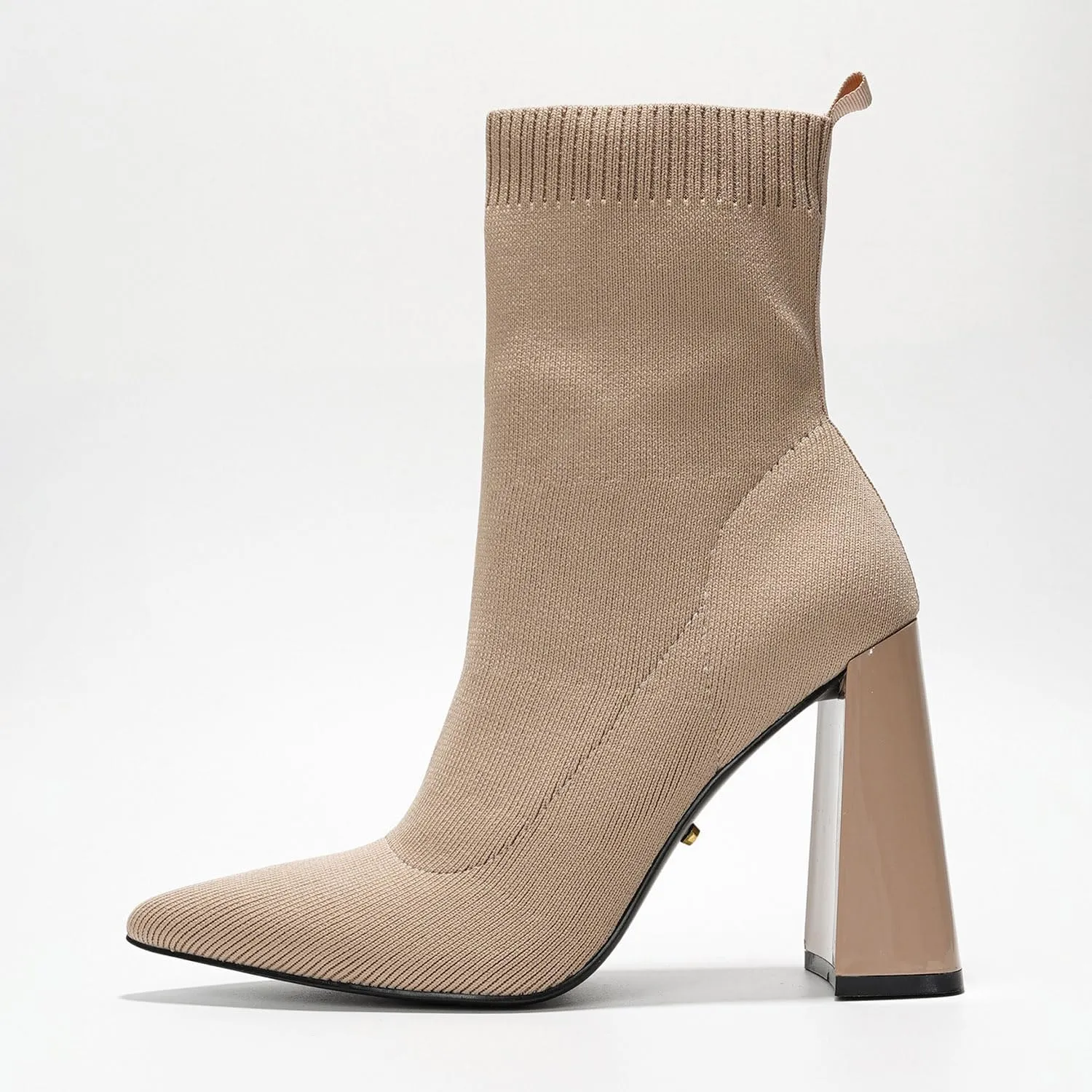 Cape Robbin Pointed Toe Booties for Women with Heels - Dressy Sock Boots and Heeled Ankle Boots, Chic Pointy Toe Booties for Women (Faina.A)