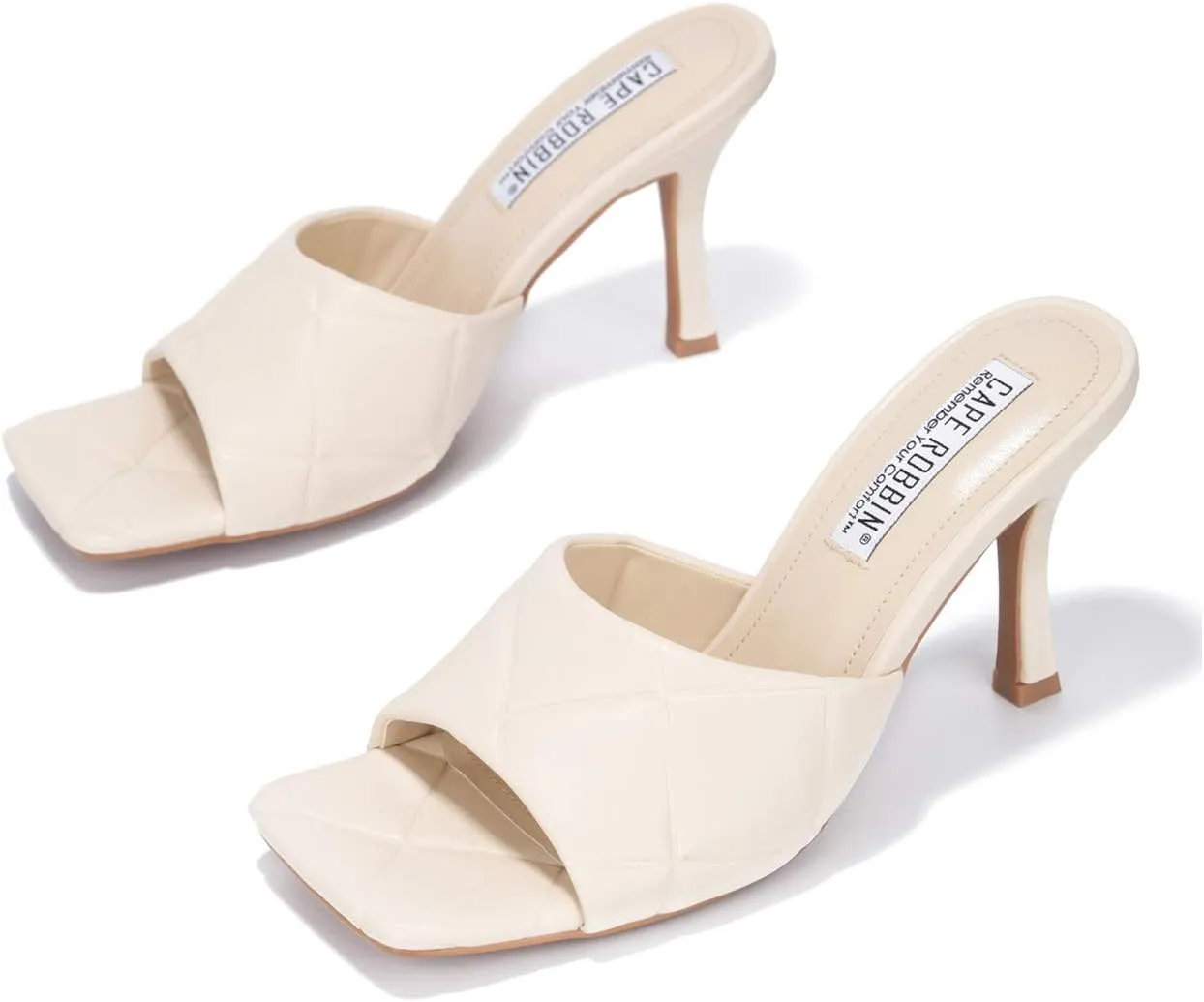 Cape Robbin Rolex Going Hard to Flex Slip ON Mule Heels Black Quilted Mules