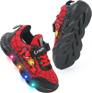 Cartoon LED Illuminated Sneakers for Outdoor Sports and Running with Breathable Design