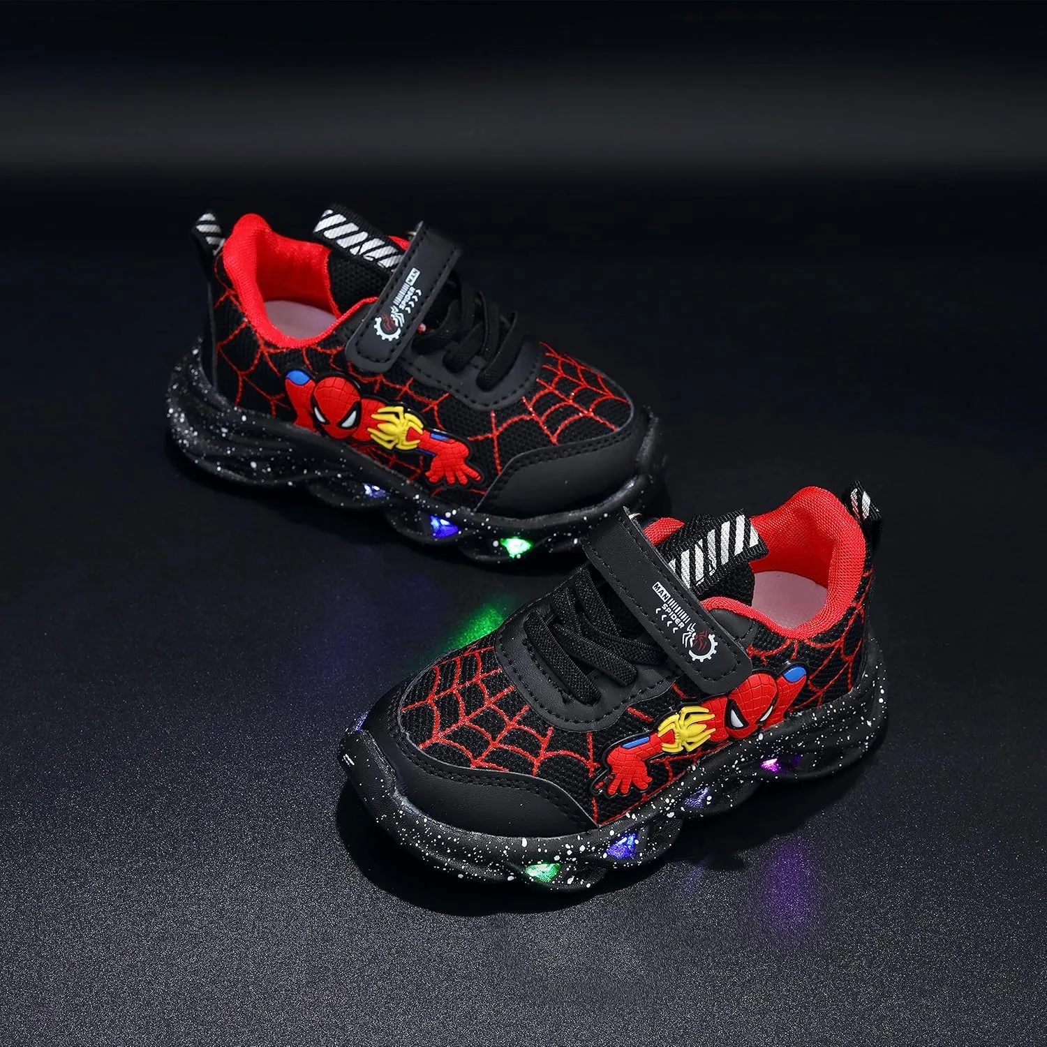 Cartoon LED Illuminated Sneakers for Outdoor Sports and Running with Breathable Design