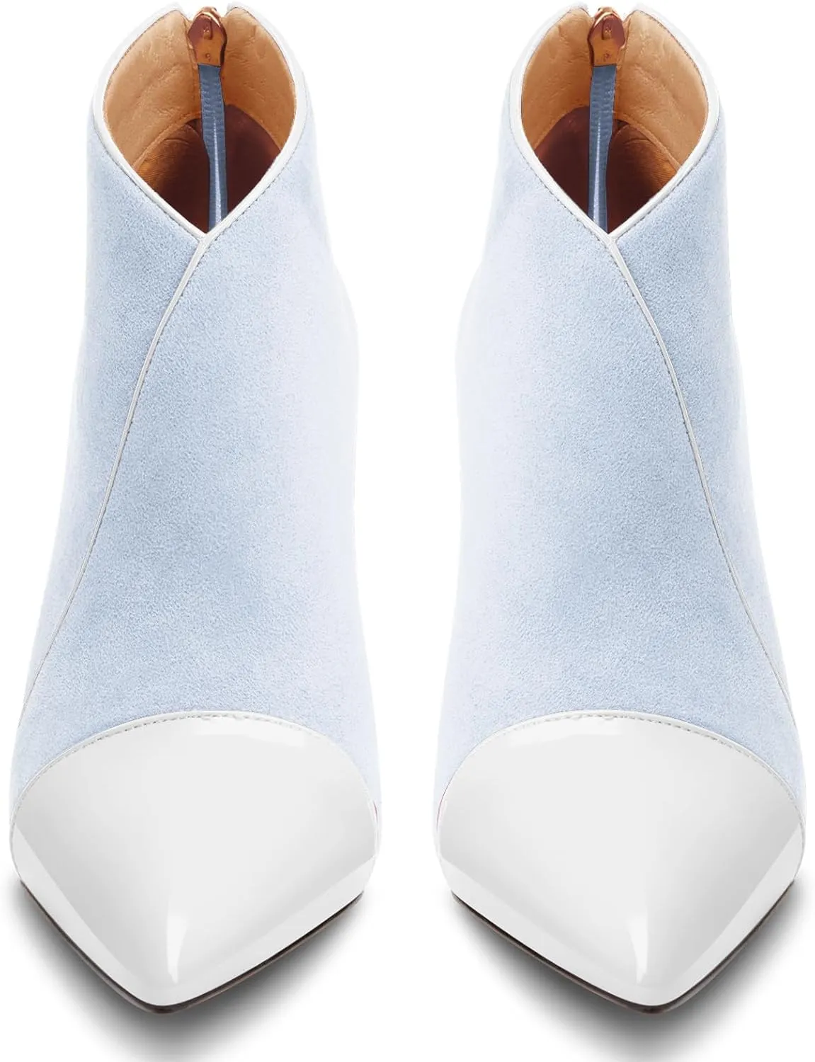 Castamere Women Stiletto High Heel Pointed Toe Ankle Boots Short Bootie Zipper Slip-on Party Office Dress Boots 3.9 Inches