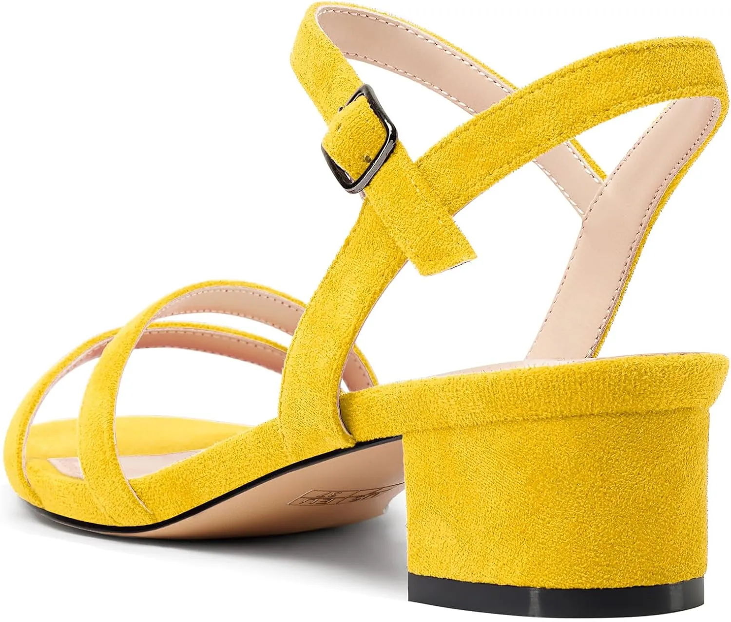 Castamere Womens Low Chunky Block Kitten Heel Open Toe Ankle Strap Slingback Sandals Gladiator Prom Dress 1.2 Inches Heels