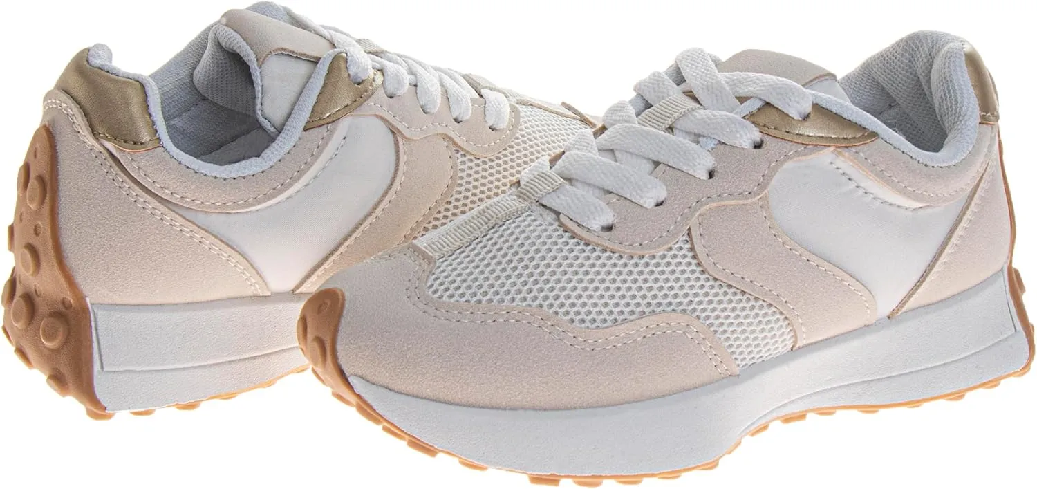 Casual Fashion Sneakers Lace Up Shoes - Kids Athletic Shoe Lightweight Breathable Tennis Running Sneaker (Sizes 12-13 Little Kid / 1-4 Big Kid)