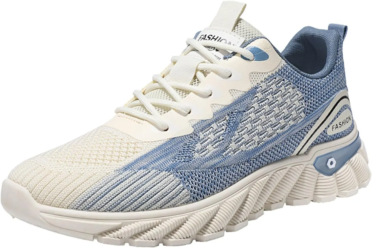 Casual Shoes Lace up Men's Shoes Summer New Breathable Casual Fly Weaving Mesh Mesh Running Sports
