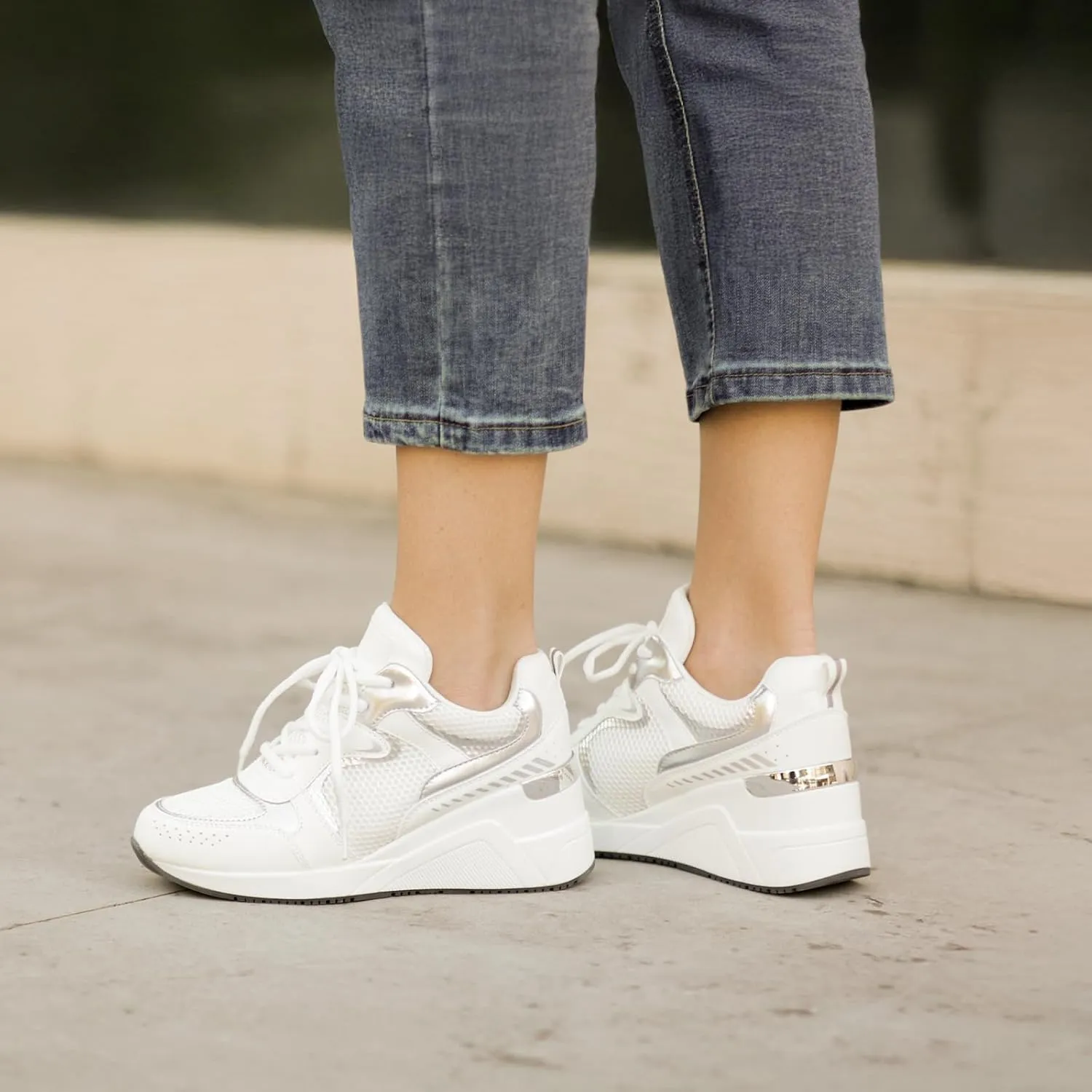 Cestfini Fashion Wedge Heeled Sneakers for Women