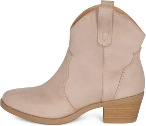 Chariot & Co Cowboy Boots for Women - Western Style Stacked Heel Ankle Boot - Seamy