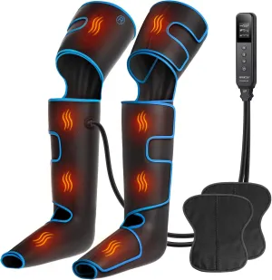 CINCOM Leg Massager with Heat and Compression, Air Compression Leg Massager for Circulation and Pain Relief Muscles Relaxation Gifts - FSA HSA Eligible