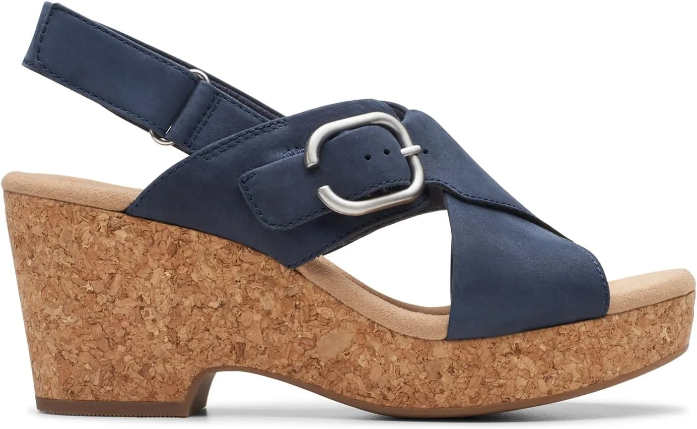 Clarks Womens Cork Slingback Sandals