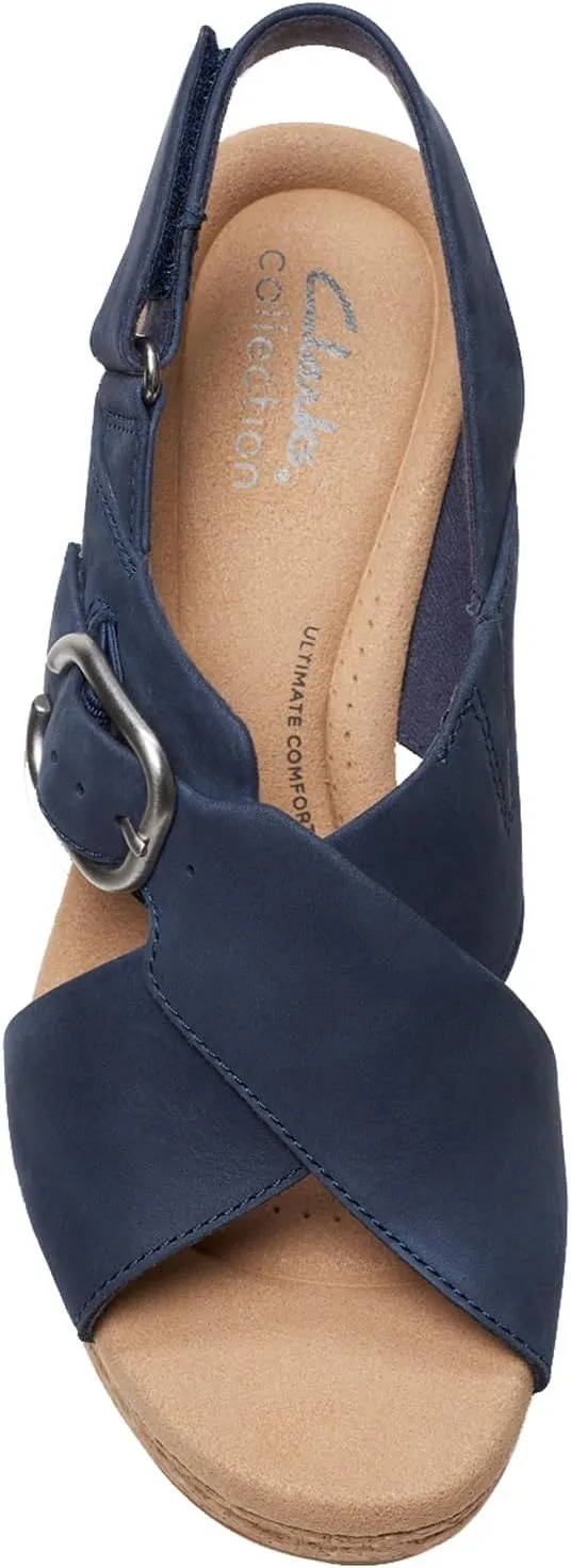 Clarks Womens Cork Slingback Sandals