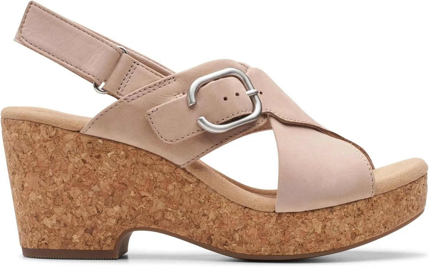Clarks Womens Cork Slingback Sandals