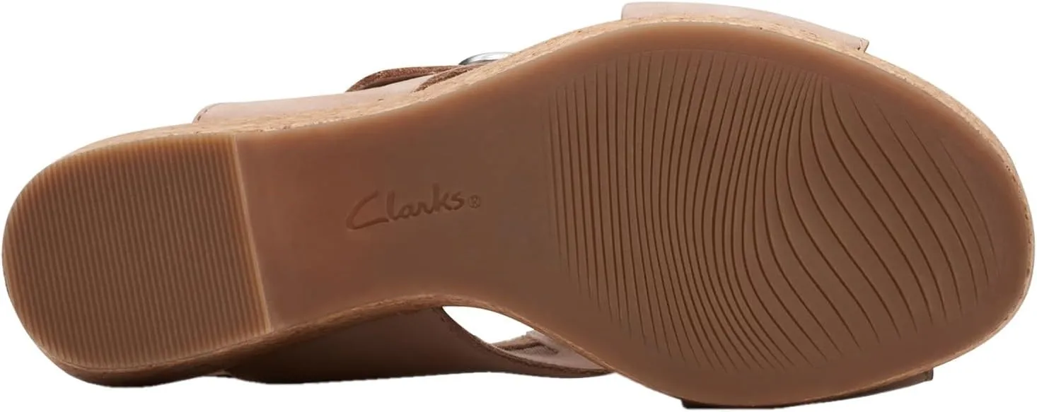 Clarks Womens Cork Slingback Sandals