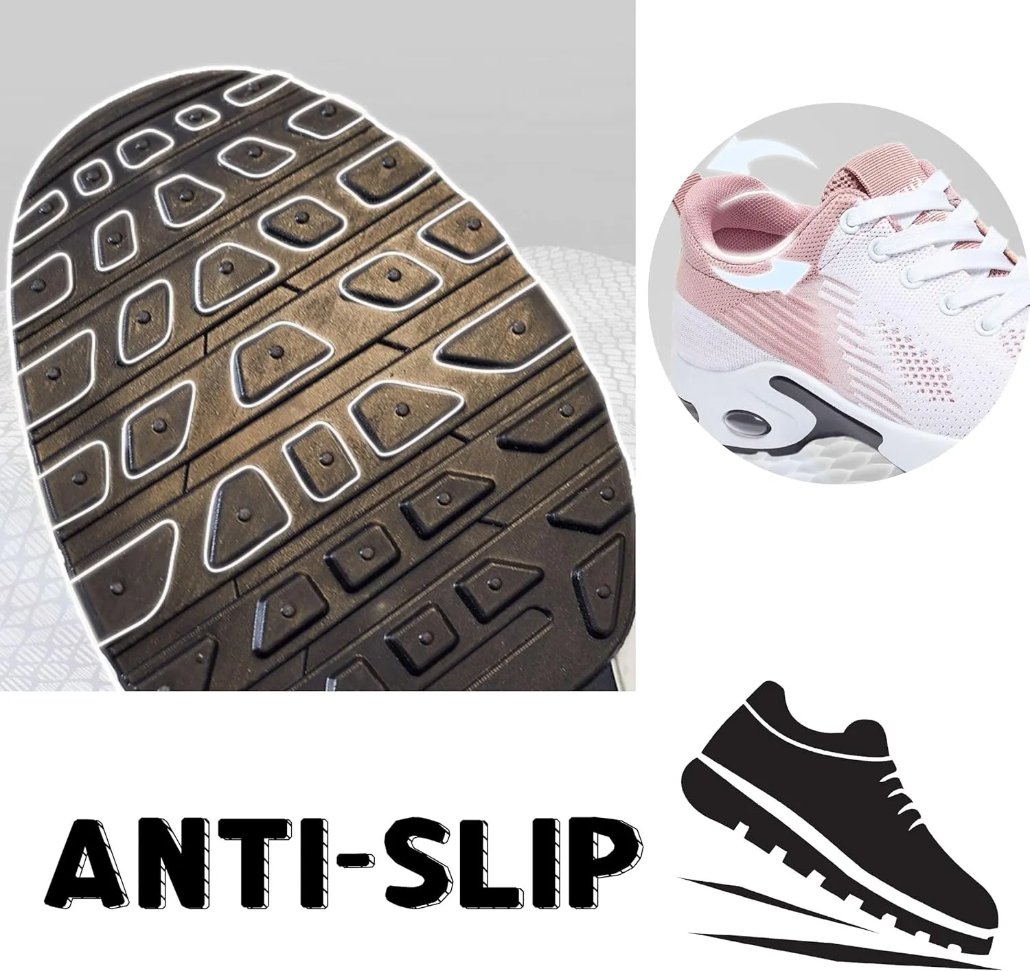 Comfort Sneaker for Women Casual Womens Walking Shoes Lightweight Breathable Mesh Air Cushion Sneaker