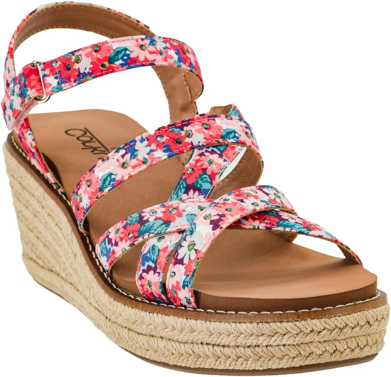 Corkys Footwear Women's All Nighter 3-Inch Wedge - Features A Jute-wrapped Heel, An Elegant Strappy Upper, And Memory Foam EVA Insoles For All Day Comfort