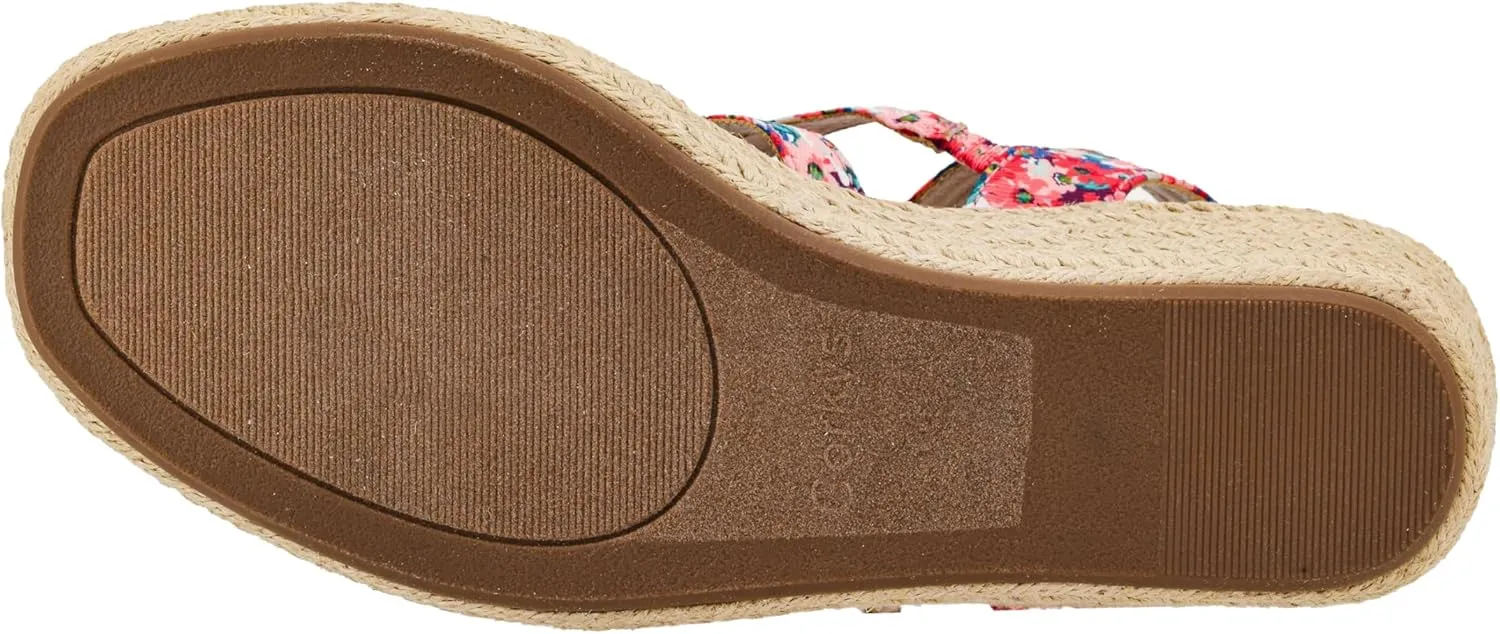 Corkys Footwear Women's All Nighter 3-Inch Wedge - Features A Jute-wrapped Heel, An Elegant Strappy Upper, And Memory Foam EVA Insoles For All Day Comfort