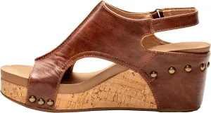 Corkys Footwear Womens Carley Wedges, Featuring Corkys EVA Foam Cushioned Insoles, A 2.5 Inch Heel, Lightweight For All Day Wear, And Hook And Loop Closure