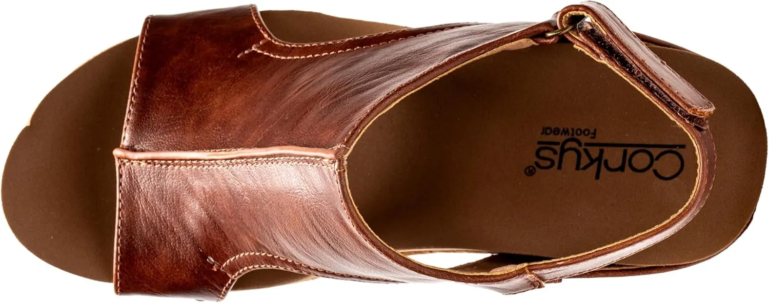 Corkys Footwear Womens Carley Wedges, Featuring Corkys EVA Foam Cushioned Insoles, A 2.5 Inch Heel, Lightweight For All Day Wear, And Hook And Loop Closure