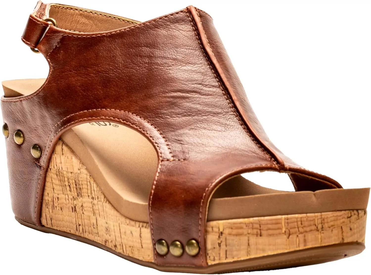 Corkys Footwear Womens Carley Wedges, Featuring Corkys EVA Foam Cushioned Insoles, A 2.5 Inch Heel, Lightweight For All Day Wear, And Hook And Loop Closure