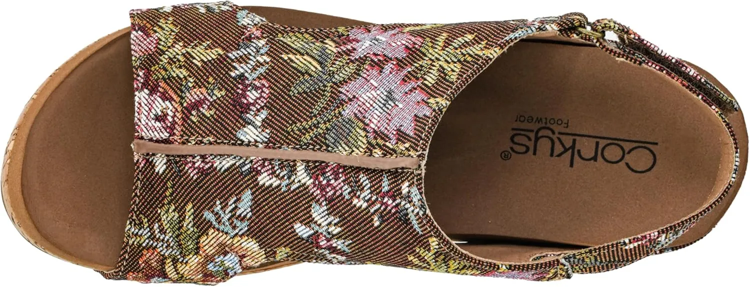 Corkys Footwear Womens Carley Wedges, Featuring Corkys EVA Foam Cushioned Insoles, A 2.5 Inch Heel, Lightweight For All Day Wear, And Hook And Loop Closure