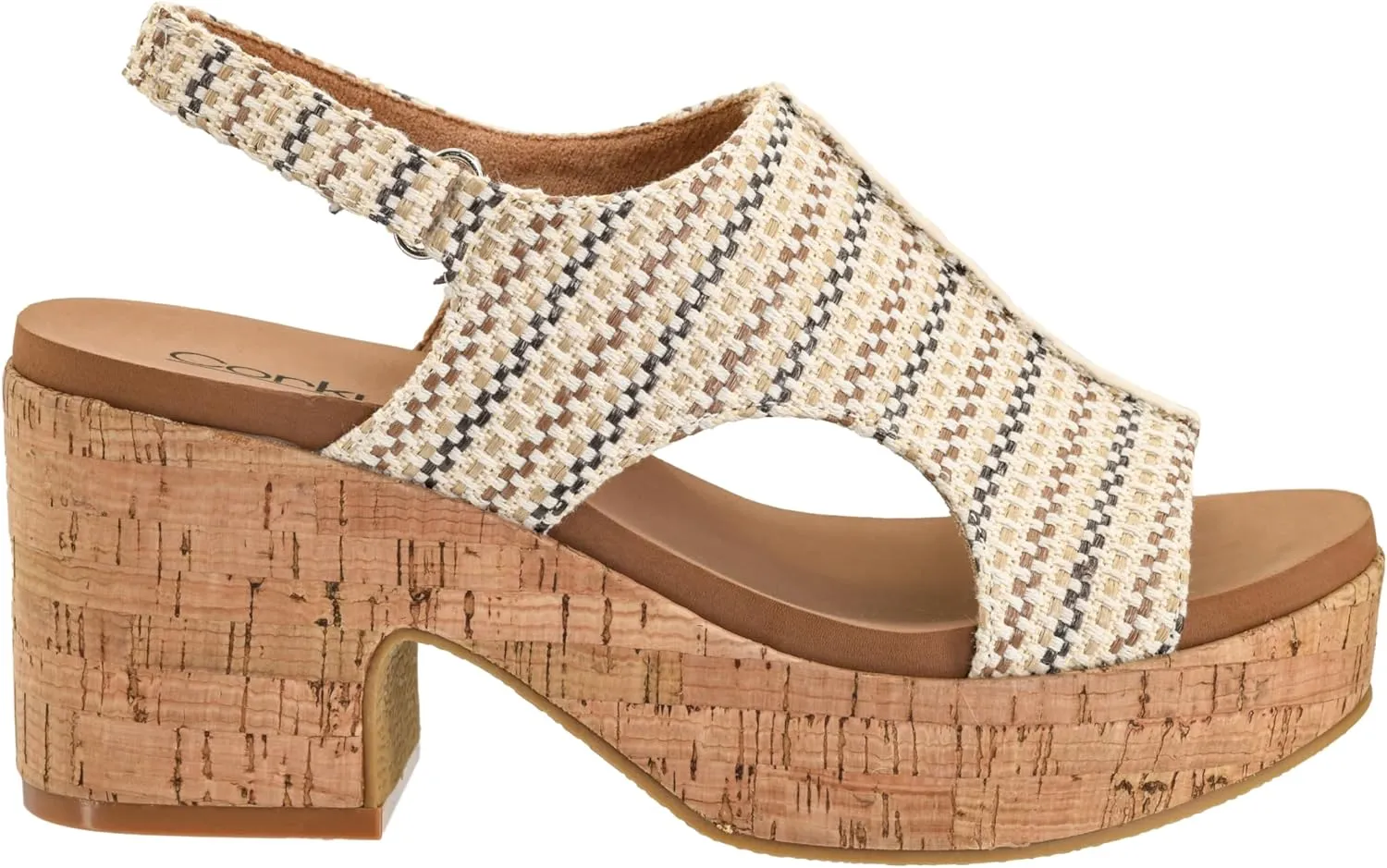 Corkys Footwear Women's Miss Carley Platform Sandal, 3 Inch Heel, Trendy And Comfortable Peep Toe with Adjustable Hook and Loop Strap, Year Round Wear