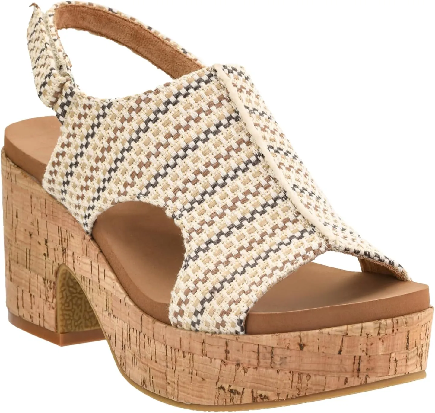 Corkys Footwear Women's Miss Carley Platform Sandal, 3 Inch Heel, Trendy And Comfortable Peep Toe with Adjustable Hook and Loop Strap, Year Round Wear