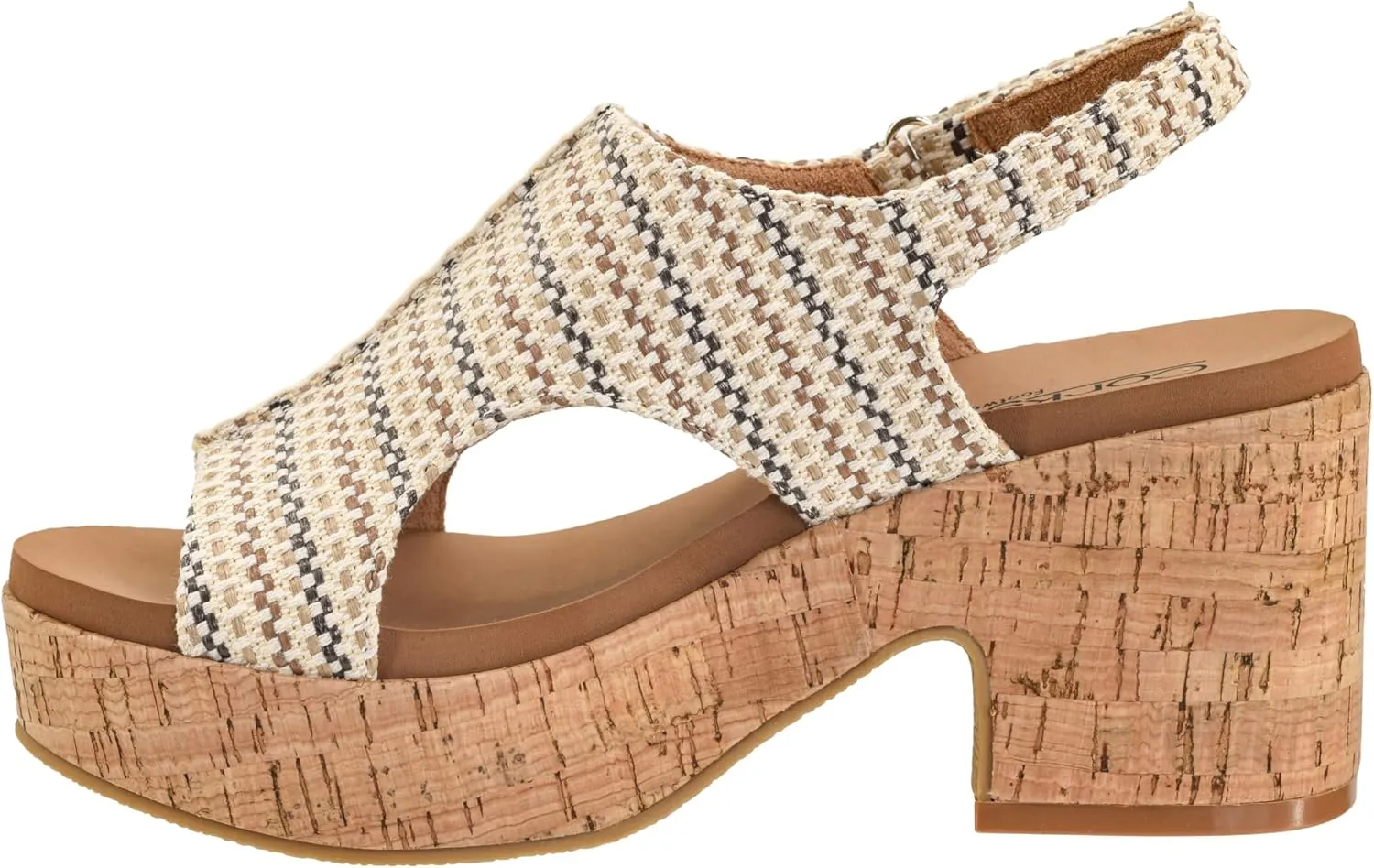 Corkys Footwear Women's Miss Carley Platform Sandal, 3 Inch Heel, Trendy And Comfortable Peep Toe with Adjustable Hook and Loop Strap, Year Round Wear