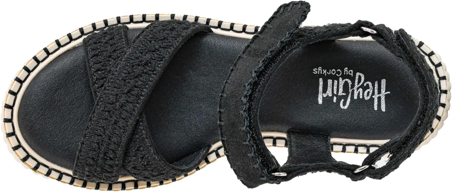 Corkys Footwear Women's Total Catch Sandals: Criss-Cross Style Straps with 1.75-Inch Platform and Secure Hook And Loop Ankle Closure for Comfort and Fashion