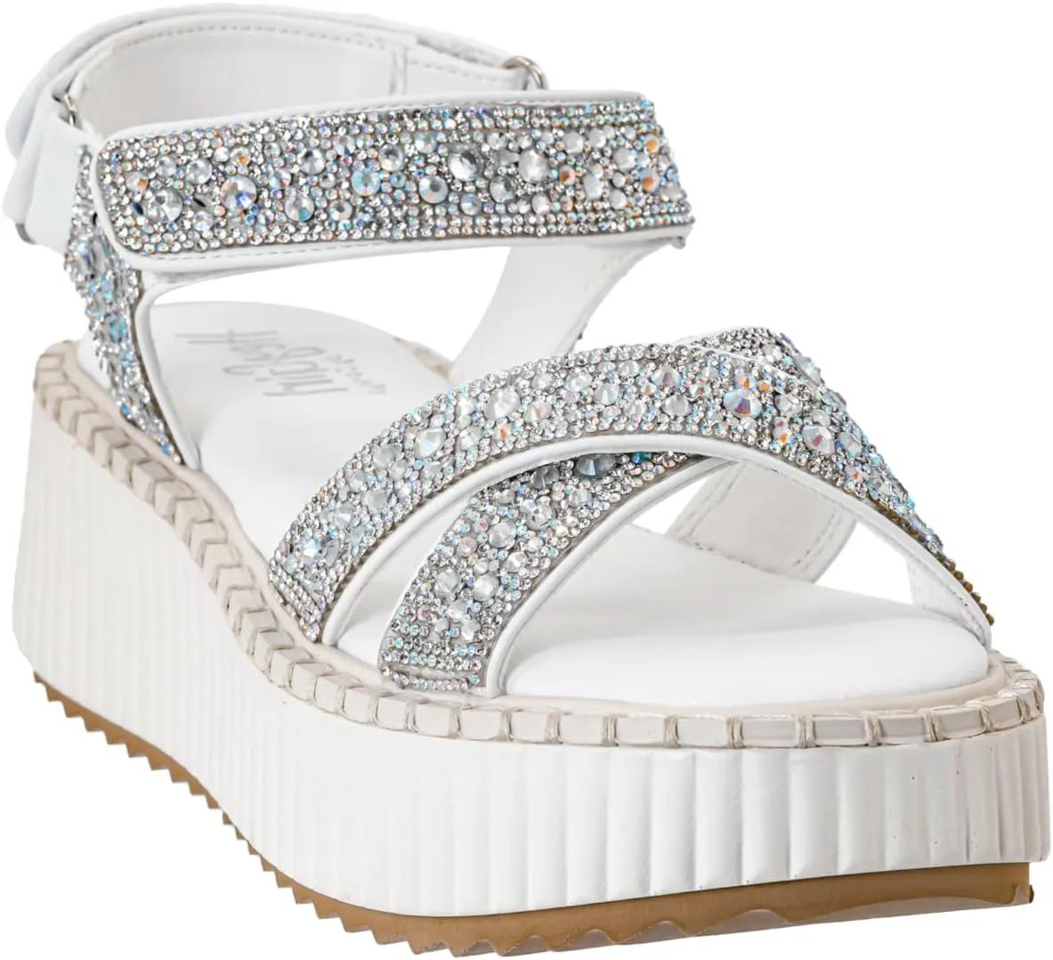 Corkys Footwear Women's Total Catch Sandals: Criss-Cross Style Straps with 1.75-Inch Platform and Secure Hook And Loop Ankle Closure for Comfort and Fashion