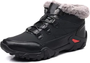 COSIDRAM Mens Snow Boots Outdoor Winter Warm Hiking Ankle Boots Anti Slip Insulated Work Shoes