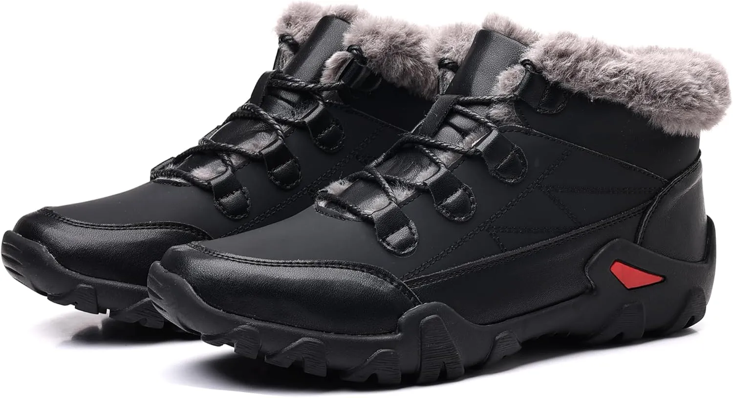 COSIDRAM Mens Snow Boots Outdoor Winter Warm Hiking Ankle Boots Anti Slip Insulated Work Shoes
