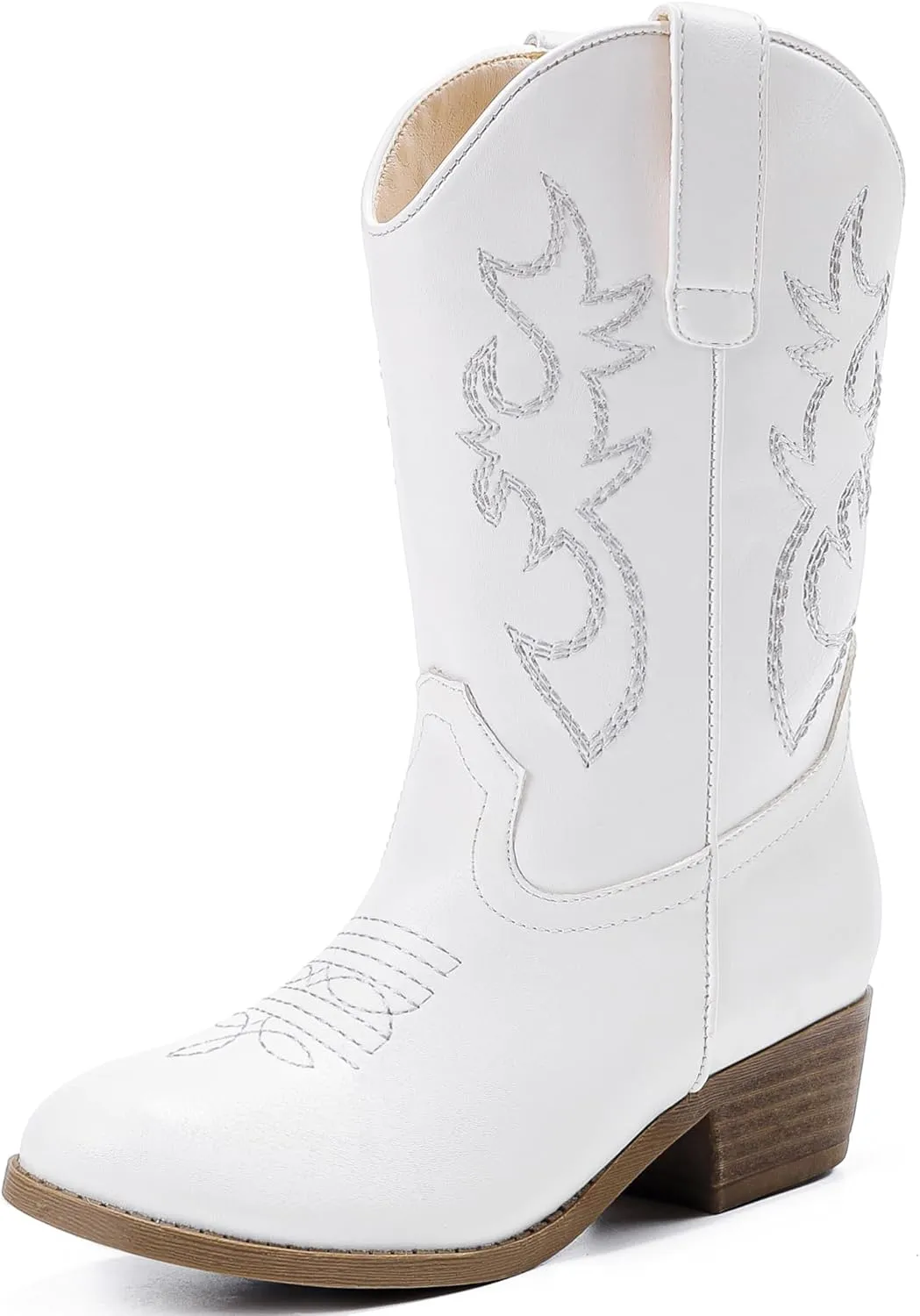 Cowboy Boots for Girls Pointed Toe Kids Cowgirl Boots Mid Calf Western Youth Cowgirl Boots Horse Riding Party for Toddler Little Big Kids