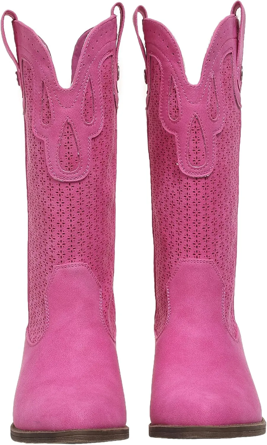 Cowboy Boots for Women Cowgirl Western Boots Pointed Toe Low Heel Girls Ladies Chunky Heeled Wide Calf Boot for Casual Dressy