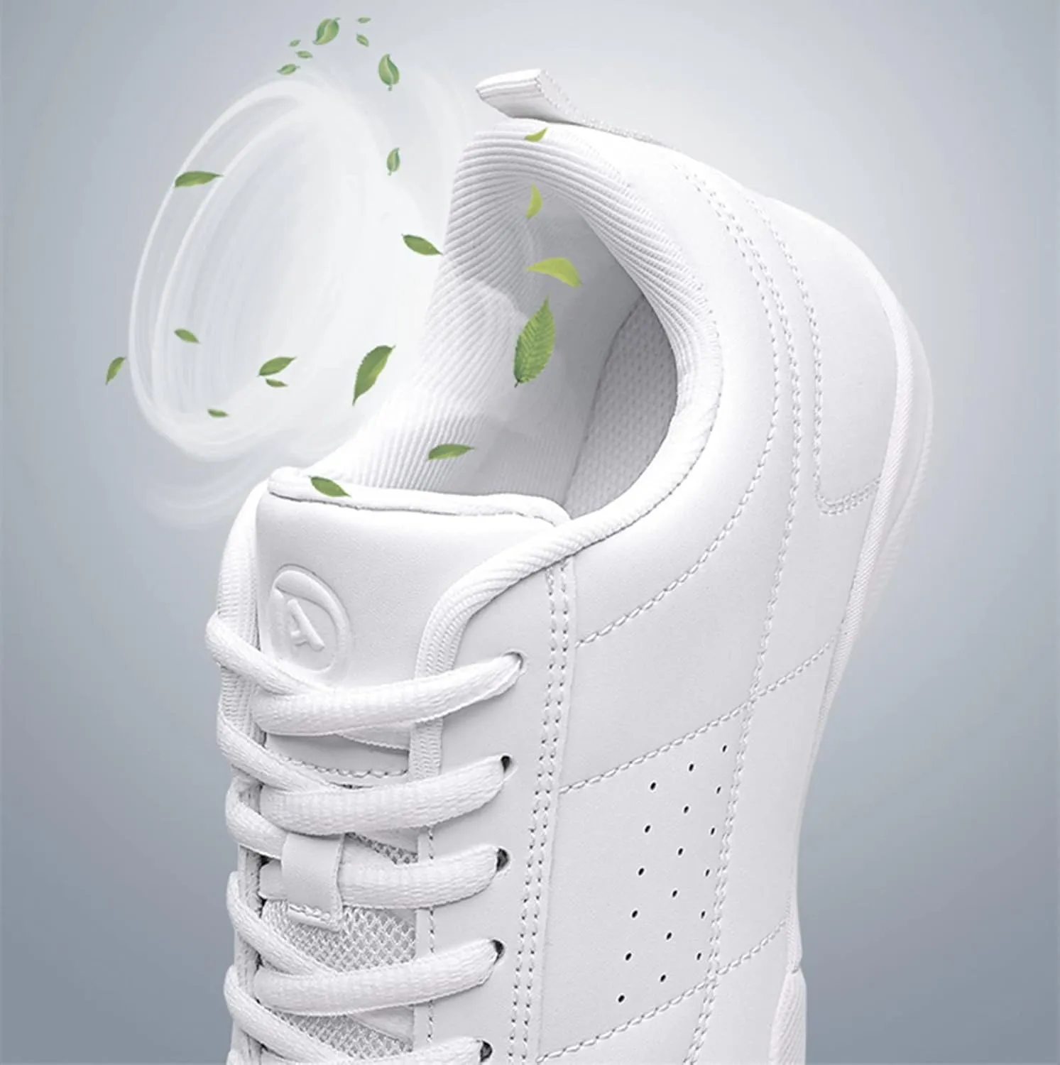 DADAWEN Adult & Youth Cheer Shoes Girls White Cheerleading Shoes for Women Dance Shoes Athletic Sport Training Tennis Breathable Competition Cheer Sneakers