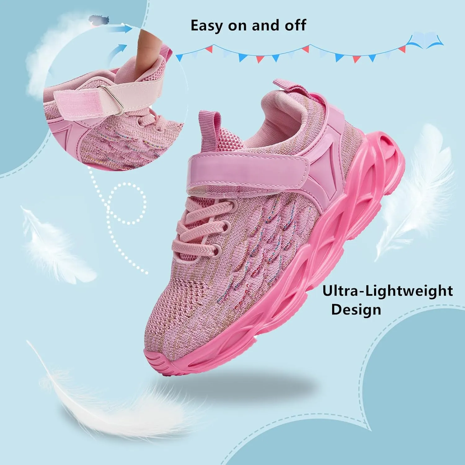 DADAWEN Toddler/Little Kid Sneakers for Boys Girls Lightweight Breathable Sports Athletic Running Tennis Shoes