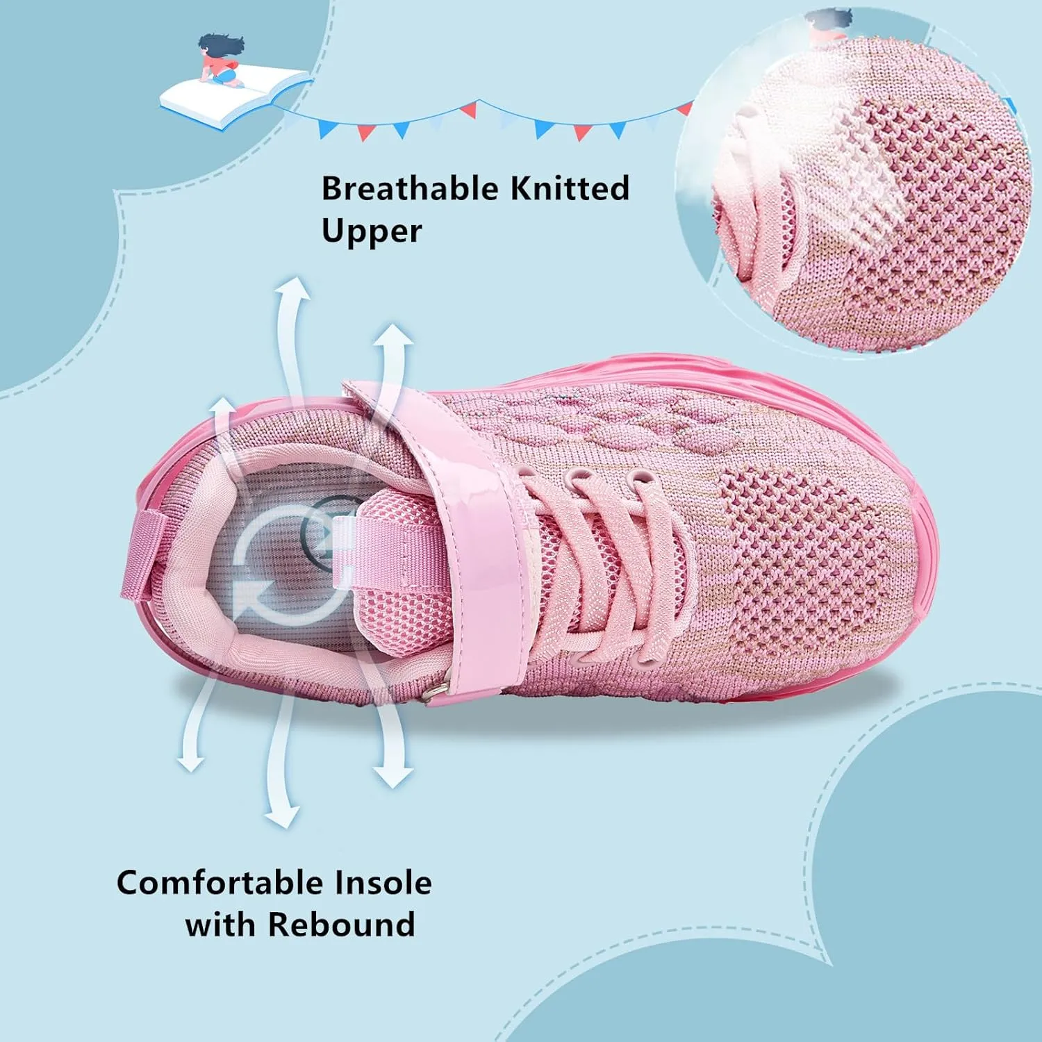 DADAWEN Toddler/Little Kid Sneakers for Boys Girls Lightweight Breathable Sports Athletic Running Tennis Shoes