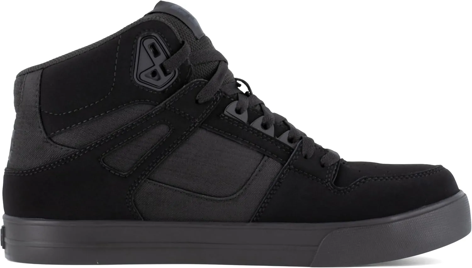 DC Men's Pure Work Black and Dark Gray Composite Toe Boots Construction Shoe