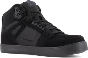DC Men's Pure Work Black and Dark Gray Composite Toe Boots Construction Shoe